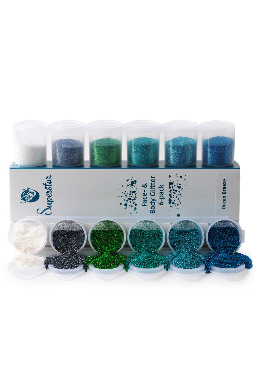 Ocean Breeze Fine Glitter Mix 6-pack 90 ml 98984