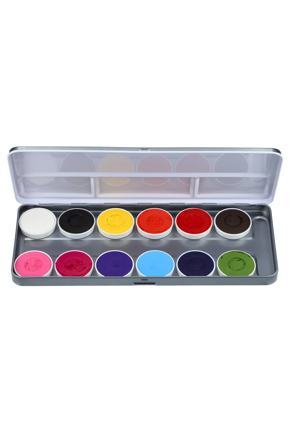 Aqua Face- and Bodypaint palette
12 colours SPARKLING FACES 
by Svetlana Keller 
139-63.10