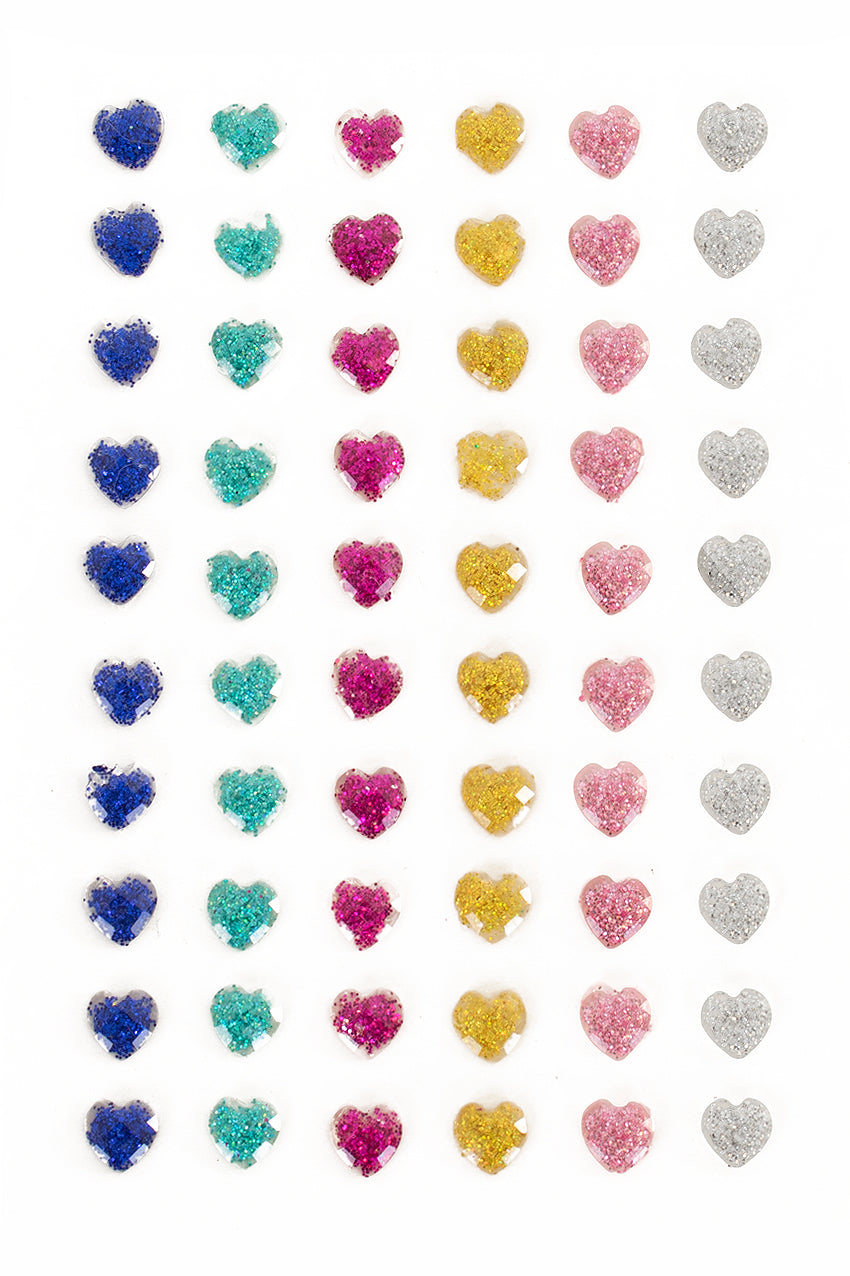 PXP Professional Colours Decoratiestickers hartje glitter 60 stuks assorti