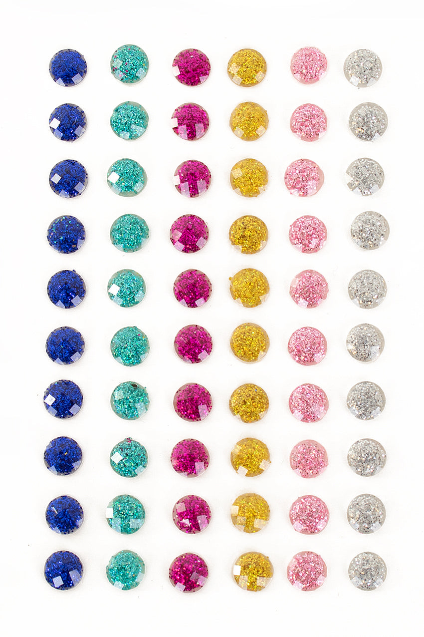 PXP Professional Colours Decoratiestickers rondje glitter 60 stuks assorti