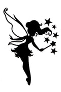 QuickTattoo glitter sjabloon Elfje met sterren