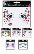 Gezicht sticker decor 6 assortie