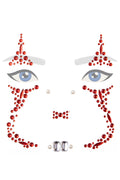 Gezichtssticker Halloween Red horror clown
