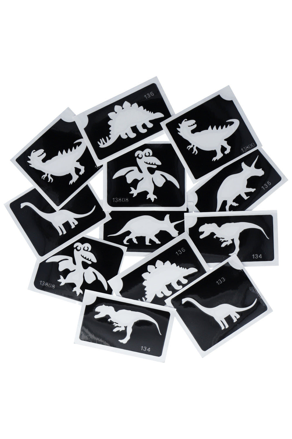 Dino Glitter Tattoo Stencils (12 pcs) 98844