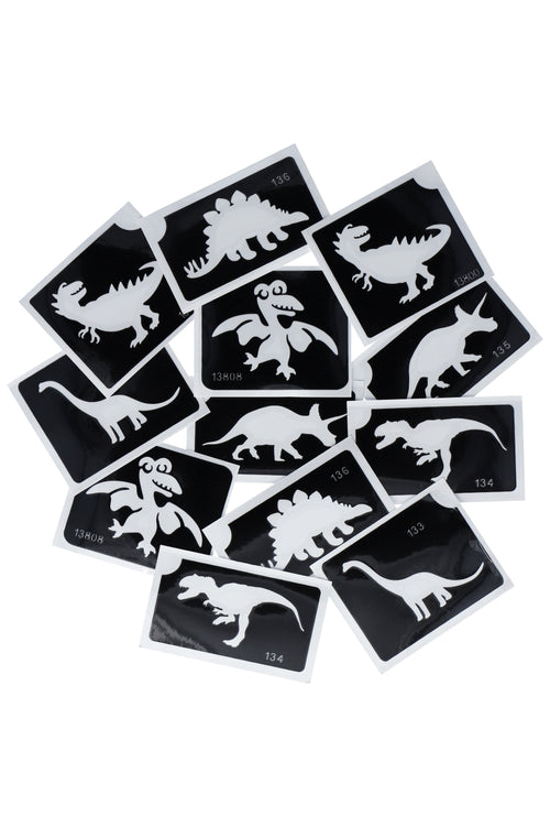 Dino Glitter Tattoo Stencils (12 pcs) 98844