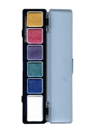 PXP palet pearl colours 5 x 3 and 1 x 6 gram with a brush size 2