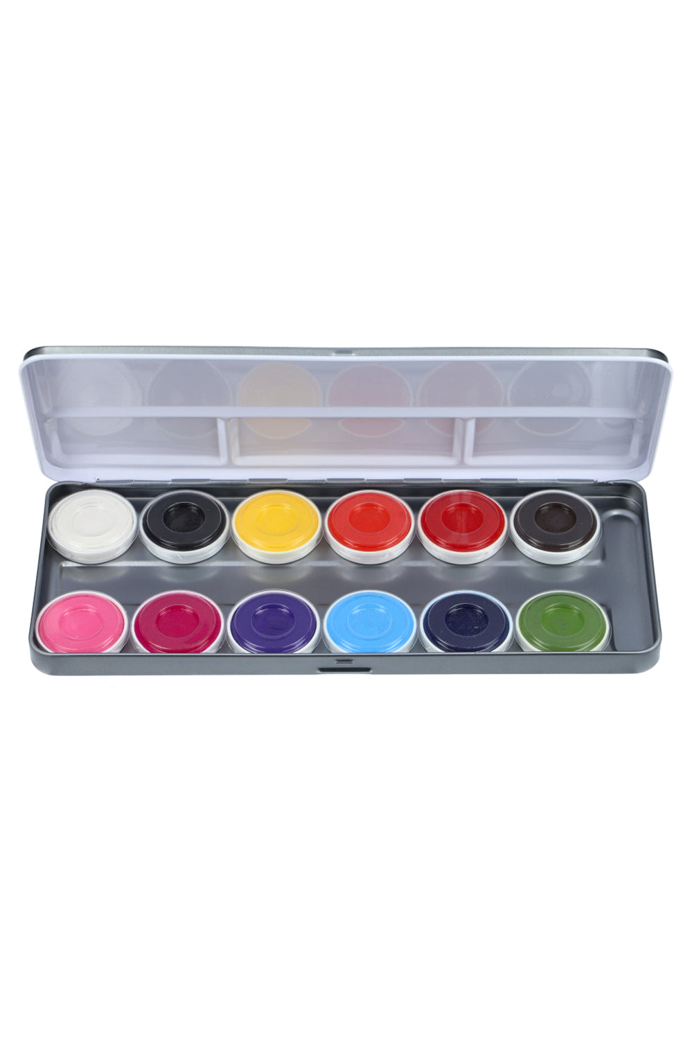 Aqua Face- and Bodypaint palette
12 colours SPARKLING FACES 
by Svetlana Keller 
139-63.10