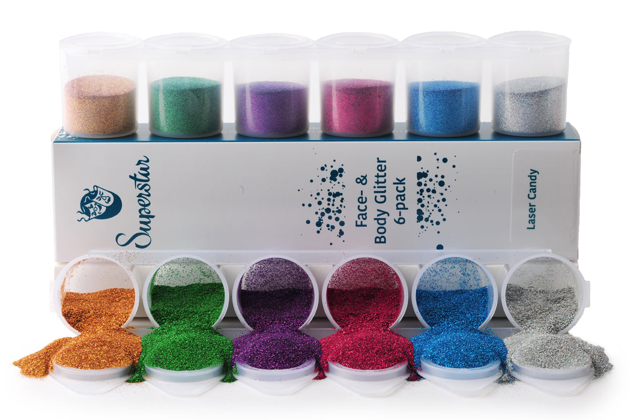 Laser Candy Fine Glitter Mix 6-pack 90 ml 98983
