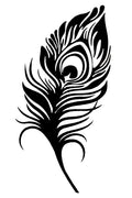 QuickTattoo glitter sjabloon pauwveer