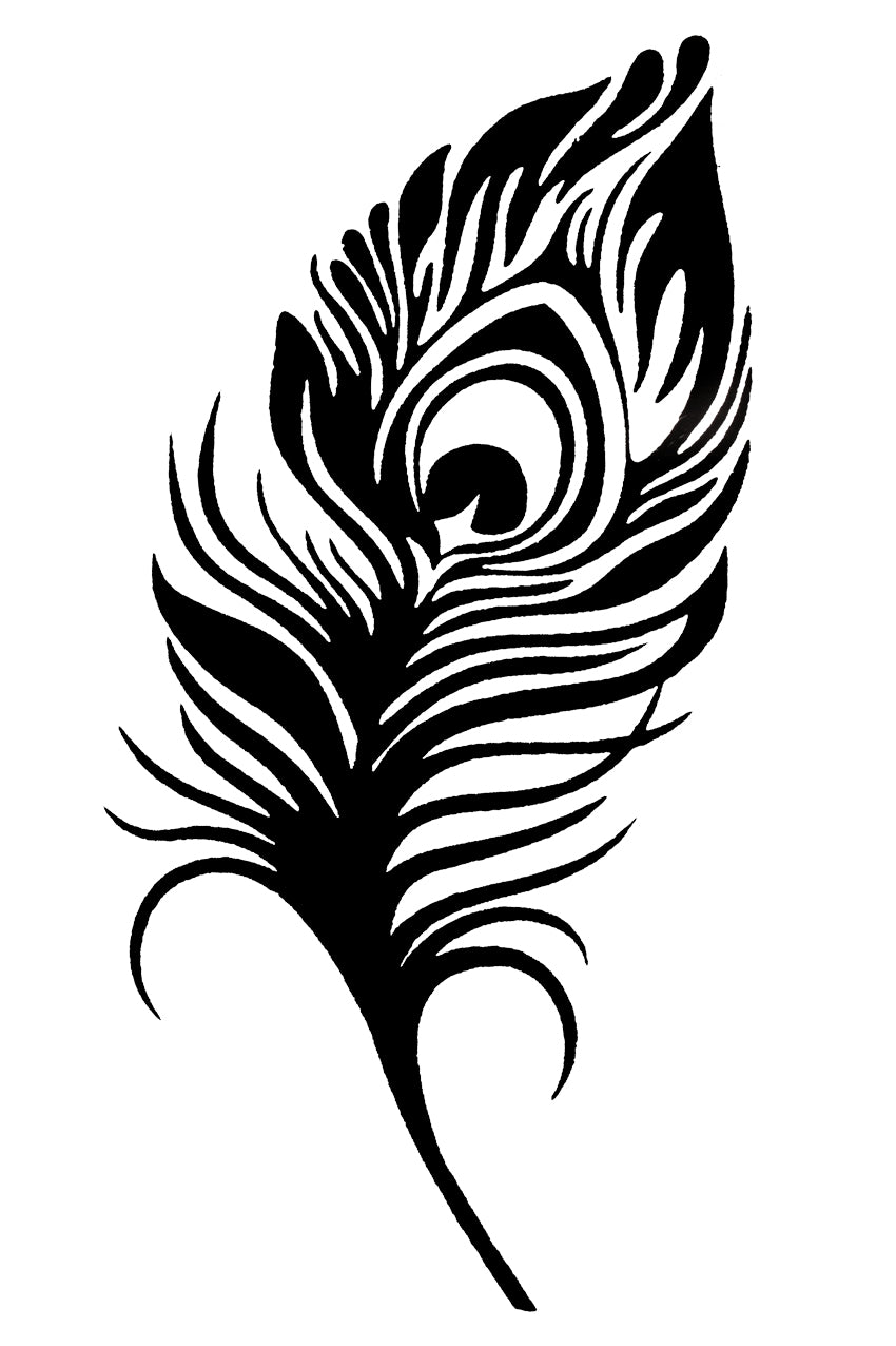QuickTattoo glitter sjabloon pauwveer
