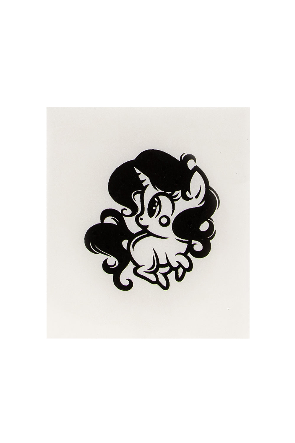 Quick Tattoo Glittersjabloon Pony + eenhoorn