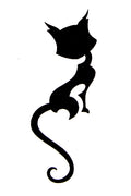 QuickTattoo glitter sjabloon Kat