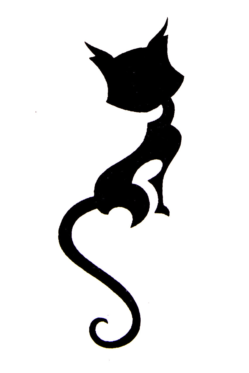 QuickTattoo glitter sjabloon Kat