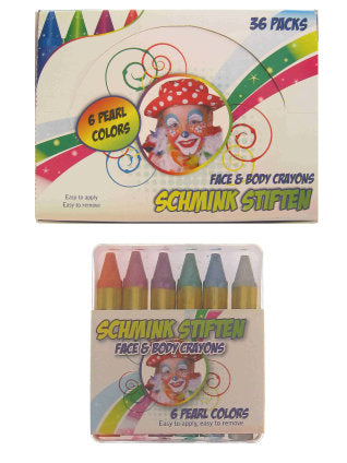 PXP Professional Colours schminkstiften push up 6 x 8 gram metallic colours in doos