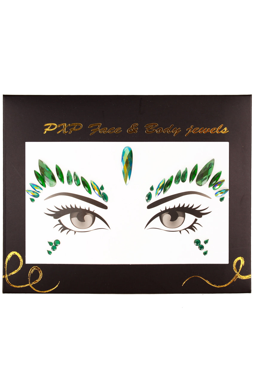 PXP Face & Body jewel Emerald Bling