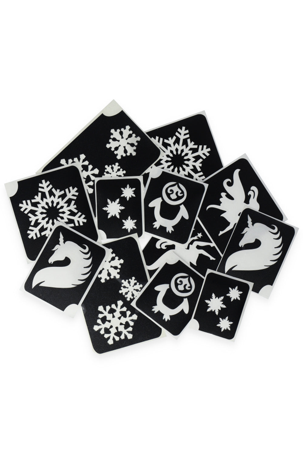 Winter Fair Glitter Tattoo Stencils (12 pcs) 98840