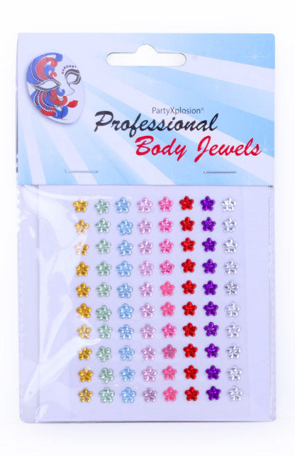 PXP Professional Colours Decoratiestickers 80 bloemetjes 6 mm ass kleuren op kaart