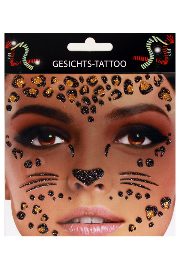 Gezicht sticker Luipaard