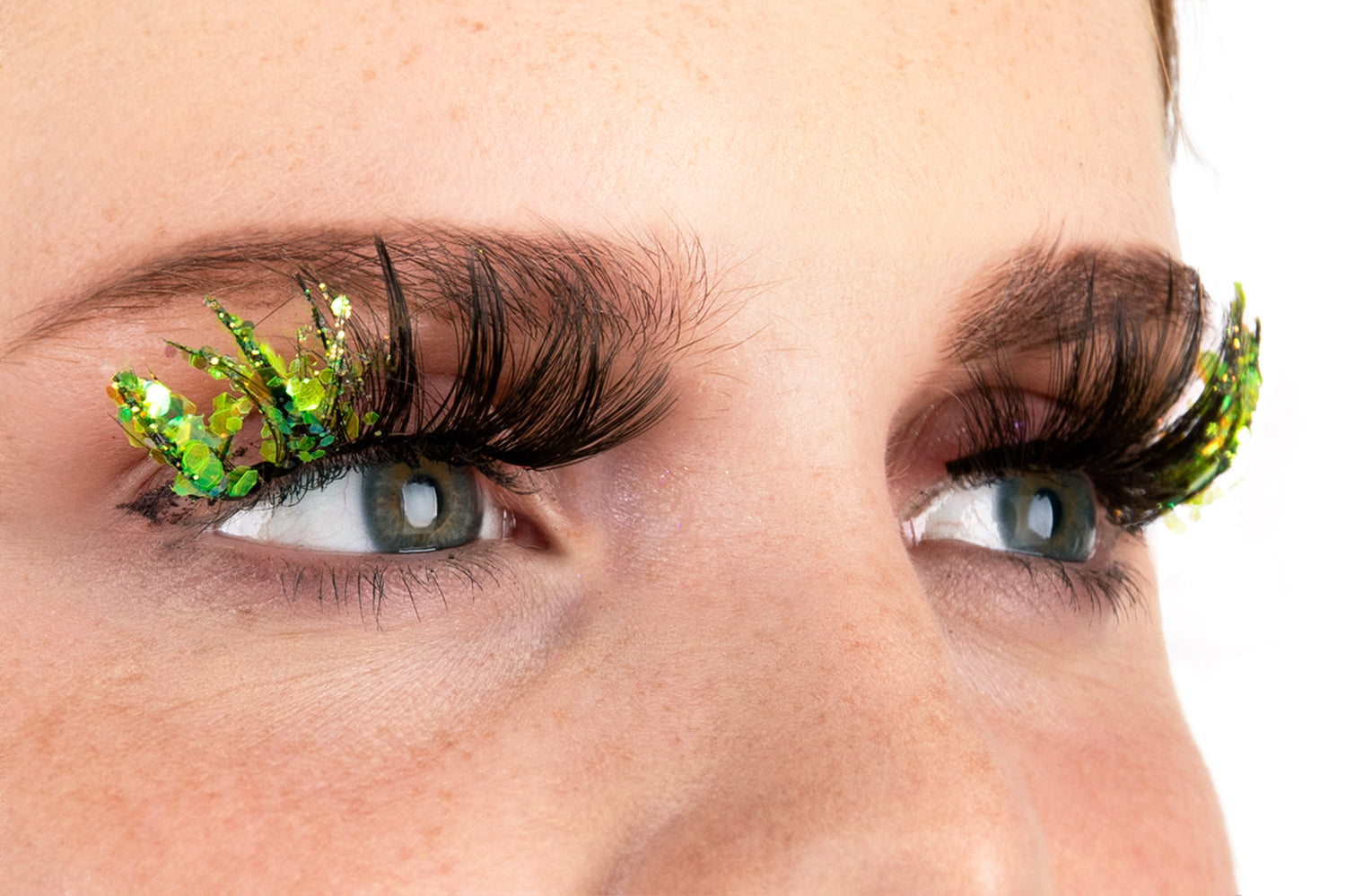 PXP Lime Fluoriserende glitter wimpers Barranquilla stijl