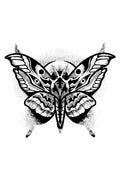 QuickTattoo glitter sjabloon vlinder