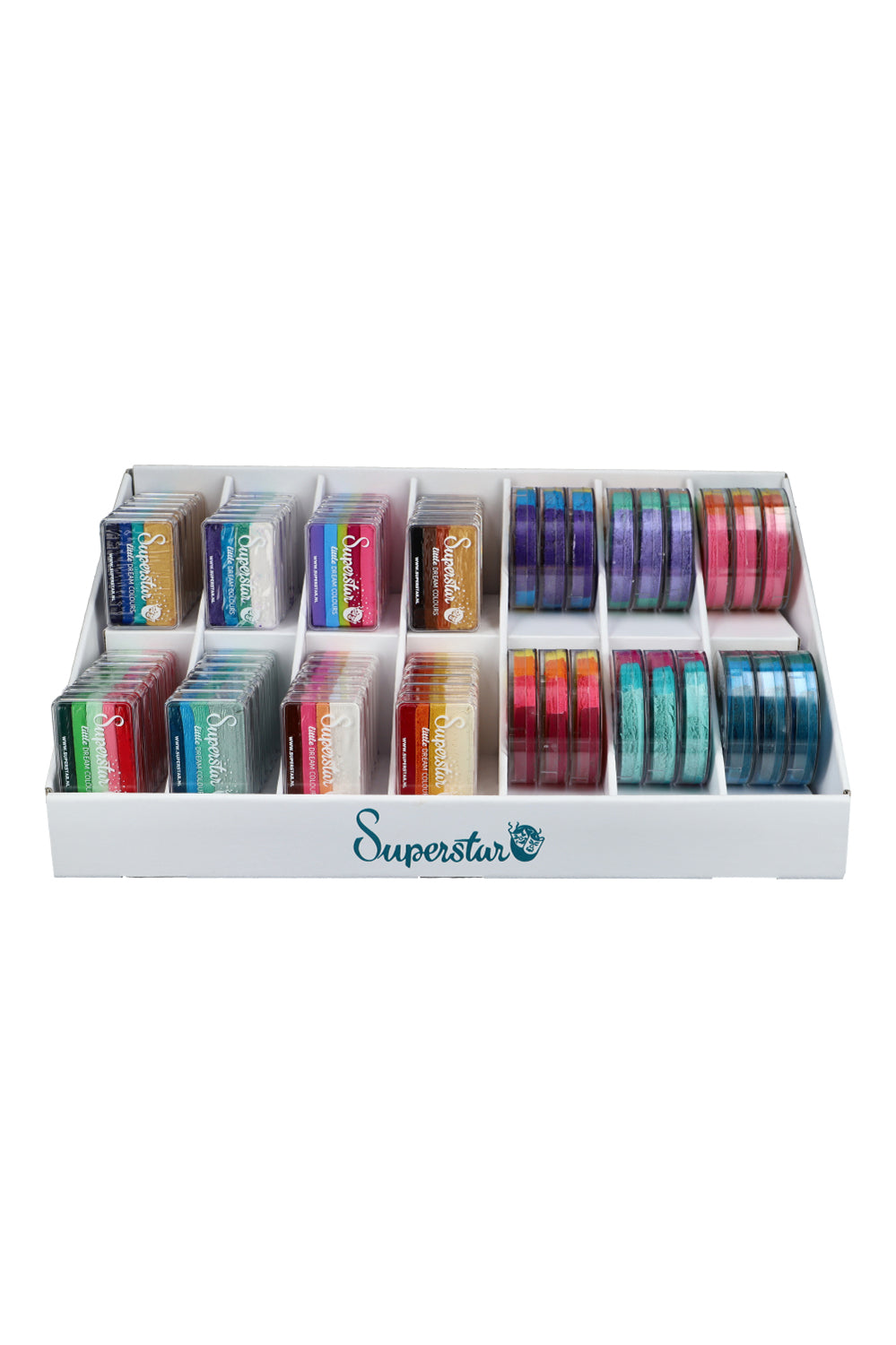 Superstar display karton voor potjes van 16 gram  
(14 compartments)
139-86.901