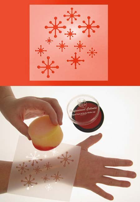 PXP stencil ice flowers