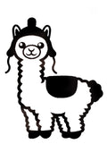 QuickTattoo glitter sjabloon alpaca
