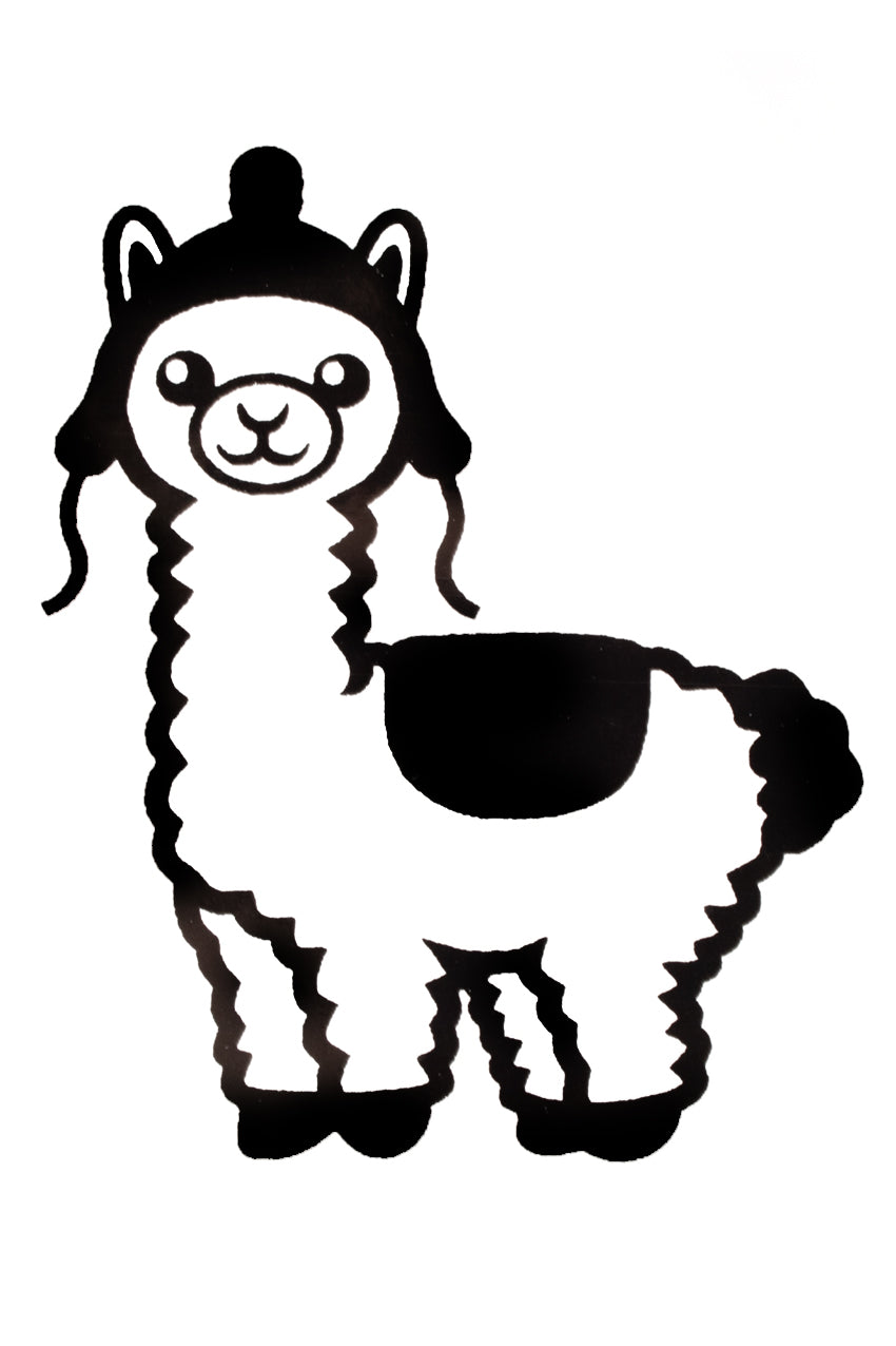 QuickTattoo glitter sjabloon alpaca