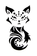 QuickTattoo glitter sjabloon Kat gestreept