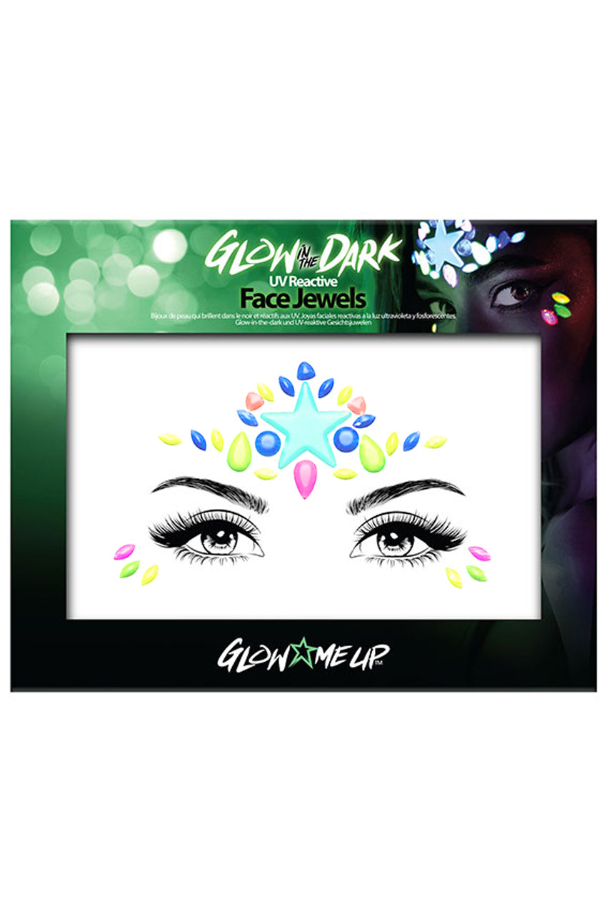 Glow in the dark face jewels