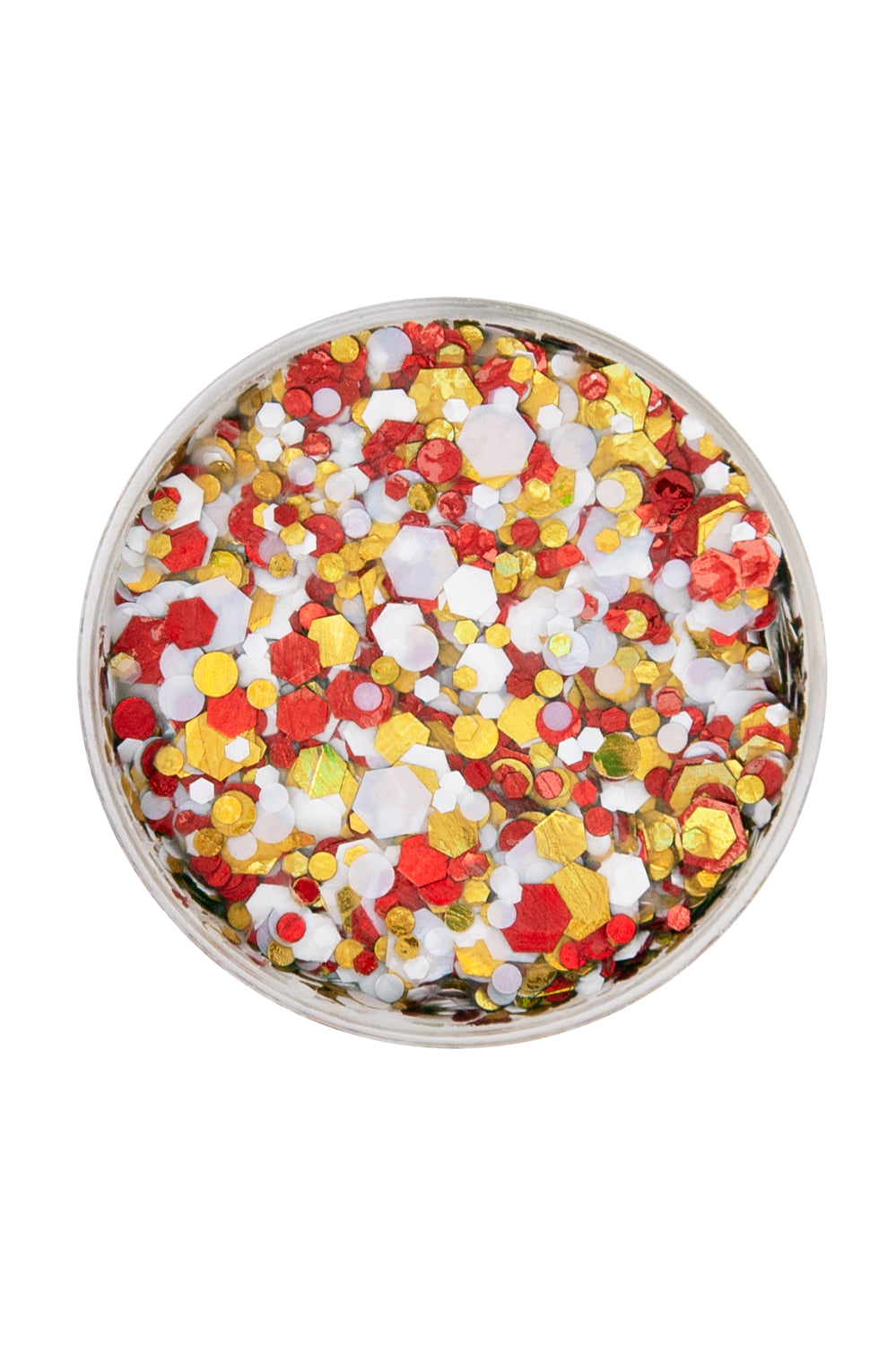 PXP pressed chunky glitters cream big red-white-yellow 40 ml