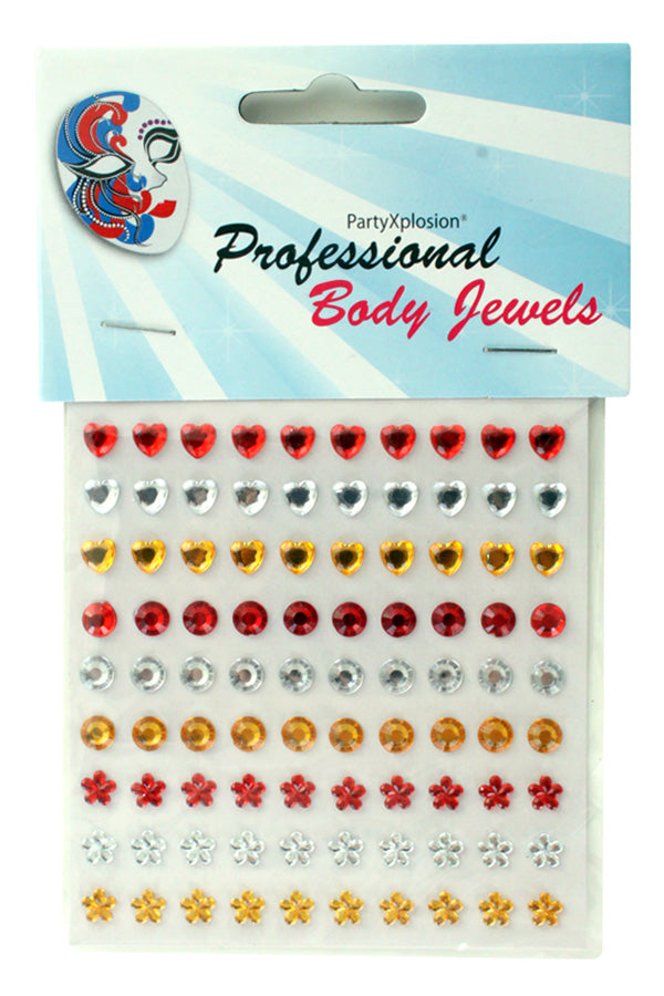 PXP Professional Colours Decoratiestickers 90 st assortie model rood-wit-geel