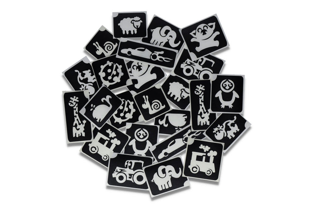 Glitter tattoo stencils XL Cute  24 pcs (98810 )