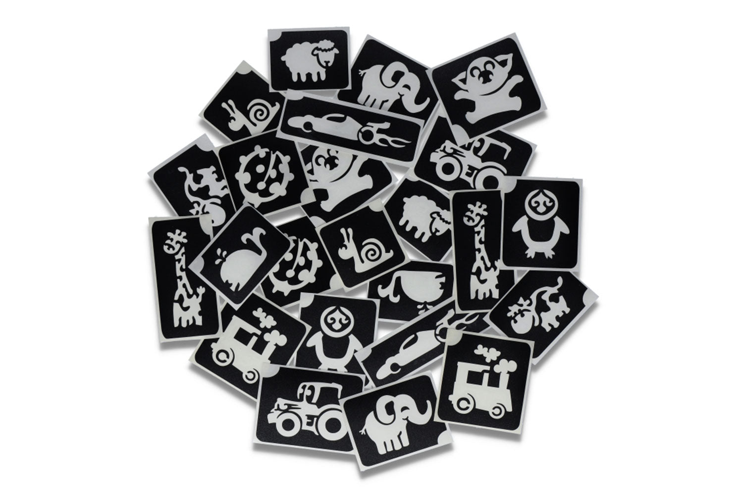 Glitter tattoo stencils XL Cute  24 pcs (98810 )