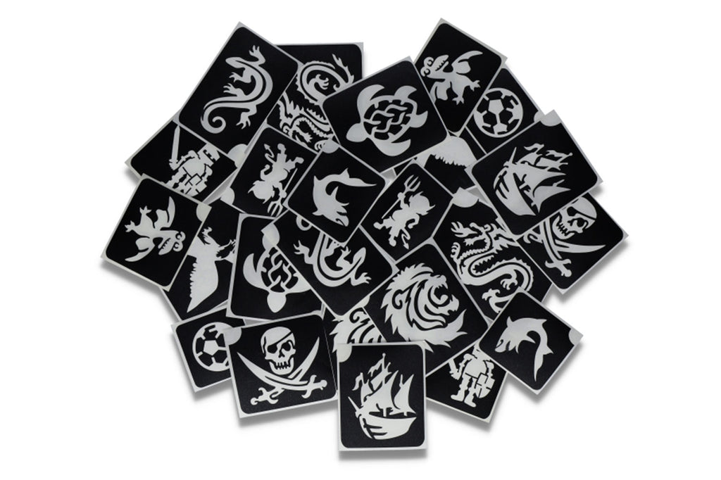 Glitter tattoo stencils XL Adventure  24 pcs (98811 )