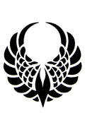 QuickTattoo glitter sjabloon Wings Ornament