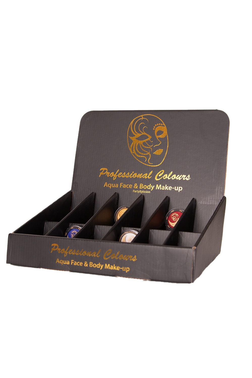 PXP Professional Colours Display karton zwart met gouden folie druk