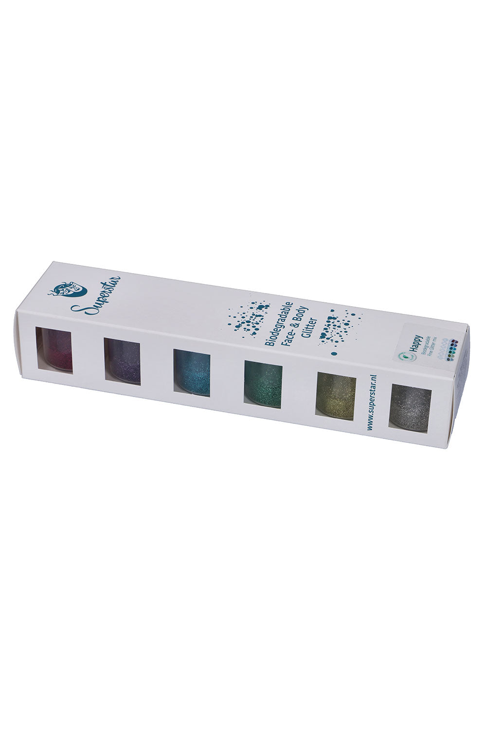 Biodegradable Happy Fine Glitter mix 90 ml. 
98991
