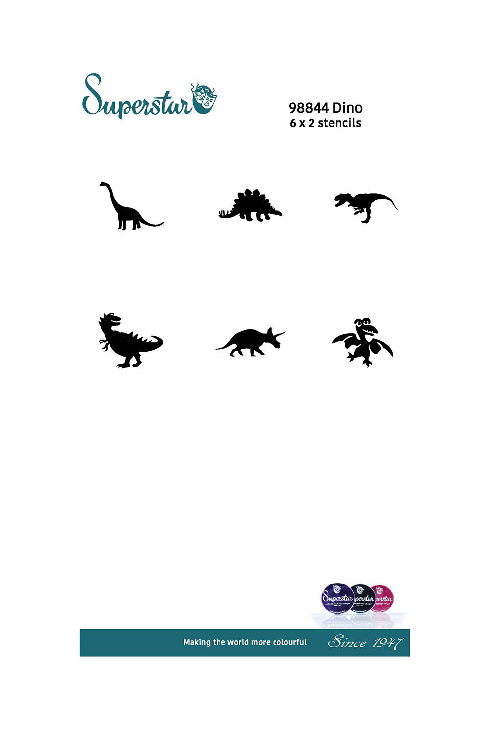 Dino Glitter Tattoo Stencils (12 pcs) 98844