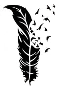 QuickTattoo glitter sjabloon veer
