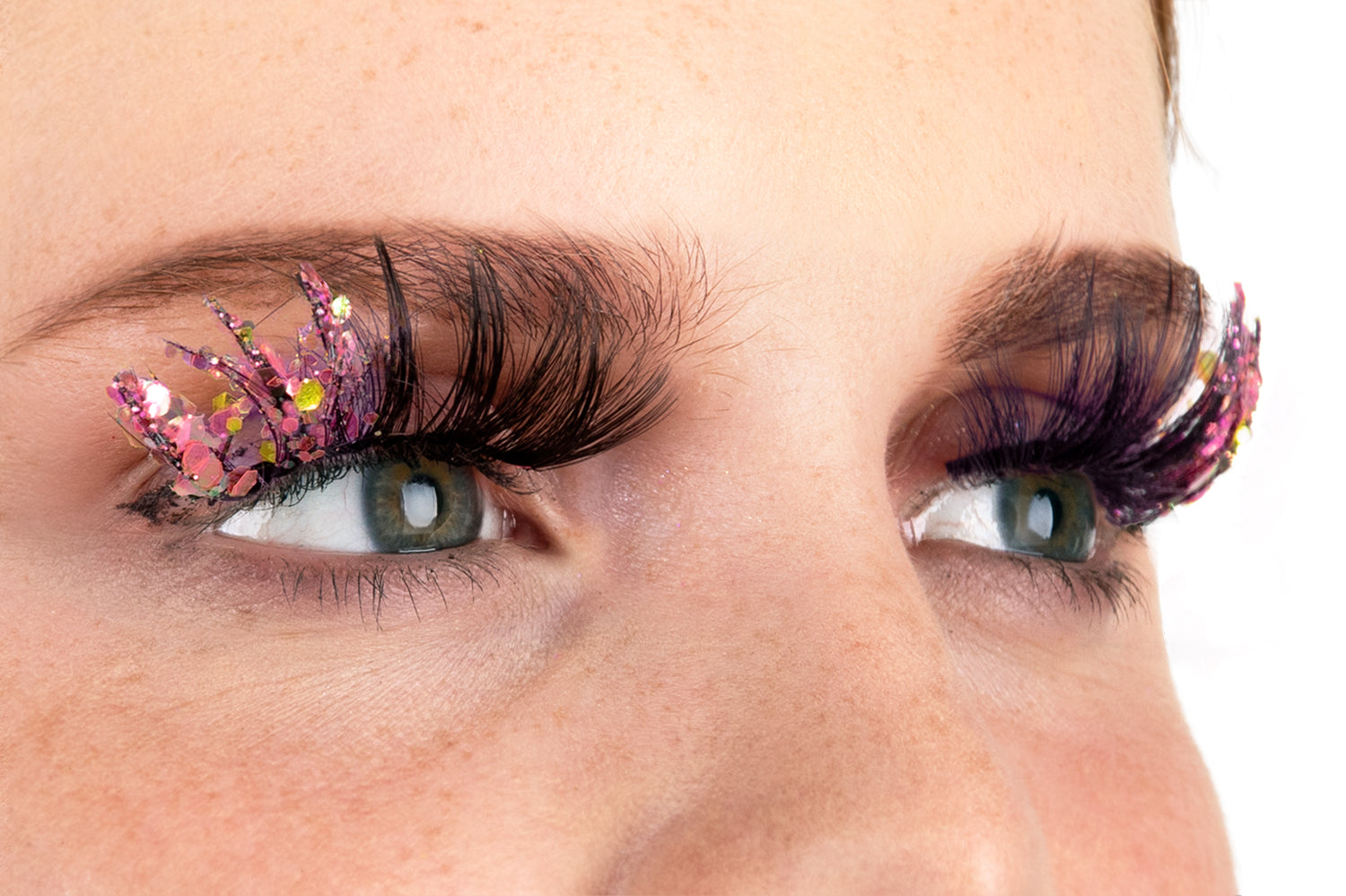 PXP Softpink Fluoriserende glitter wimpers Barranquilla stijl