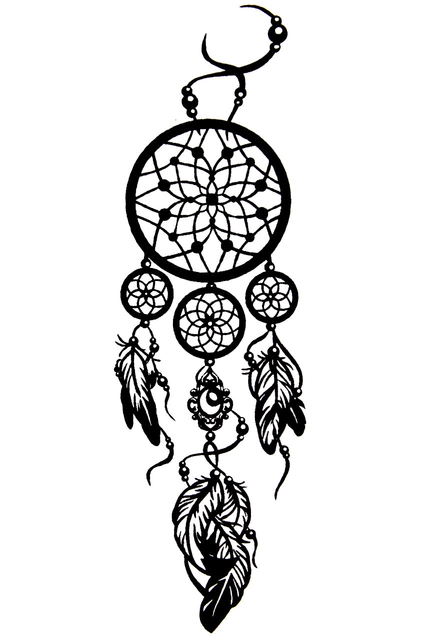 QuickTattoo glitter sjabloon Dromenvanger