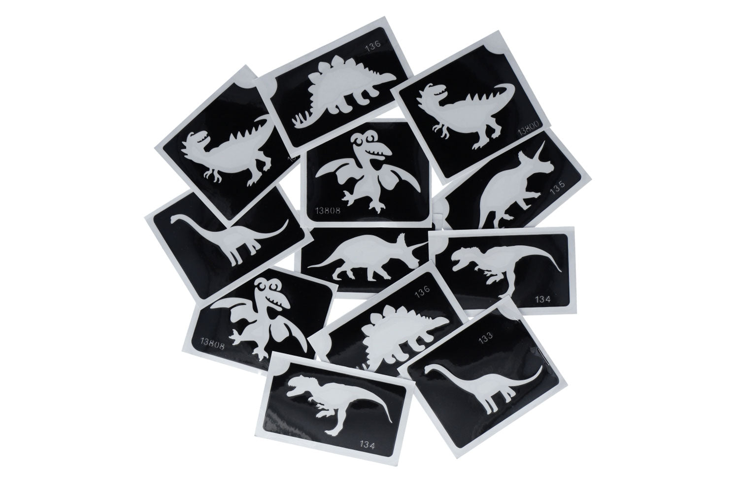 Dino Glitter Tattoo Stencils (12 pcs) 98844