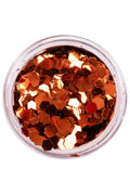 PXP biodegradable chunky glitters 2.5 gr, copper orange