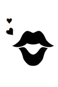 QuickTattoo glitter sjabloon kiss lips