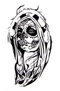 QuickTattoo glitter sjabloon sugarskull
