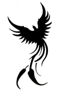 QuickTattoo glitter sjabloon Phoenix