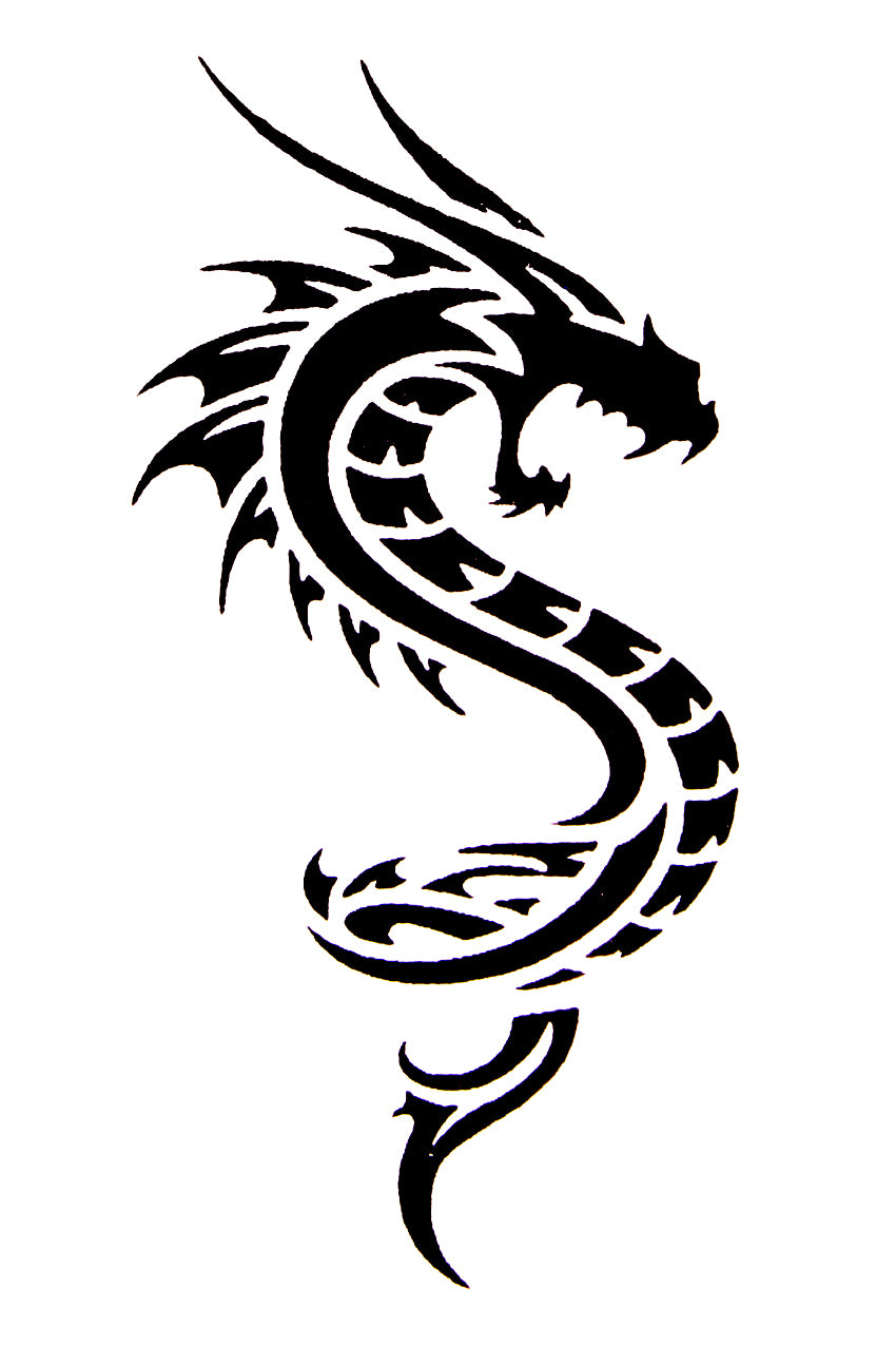 QuickTattoo glitter sjabloon Draak