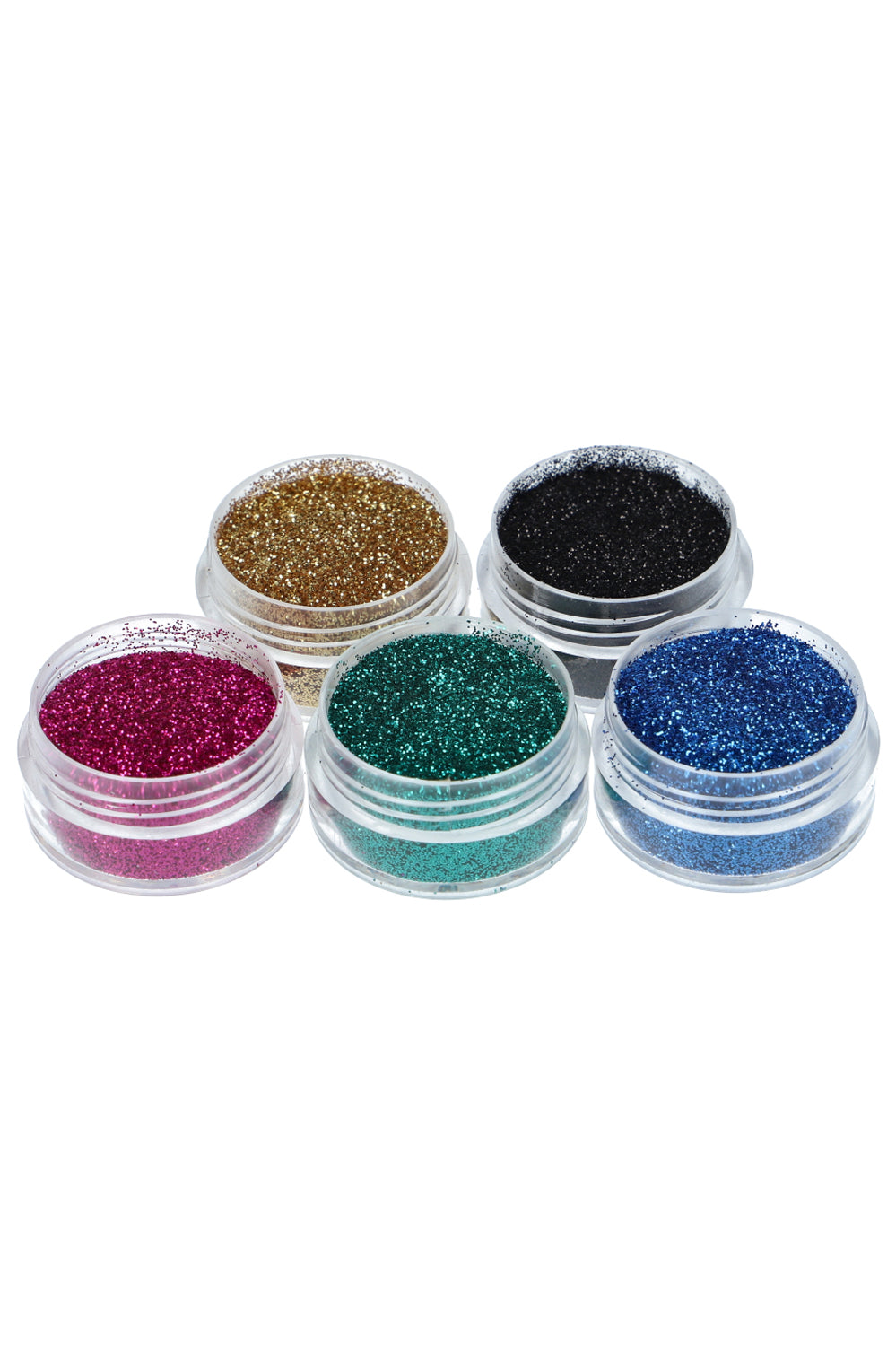 Festive glitterset for glitter tattoo 5 x 5 ml  (98842)