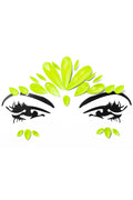 Neon glow gezichtssticker geel